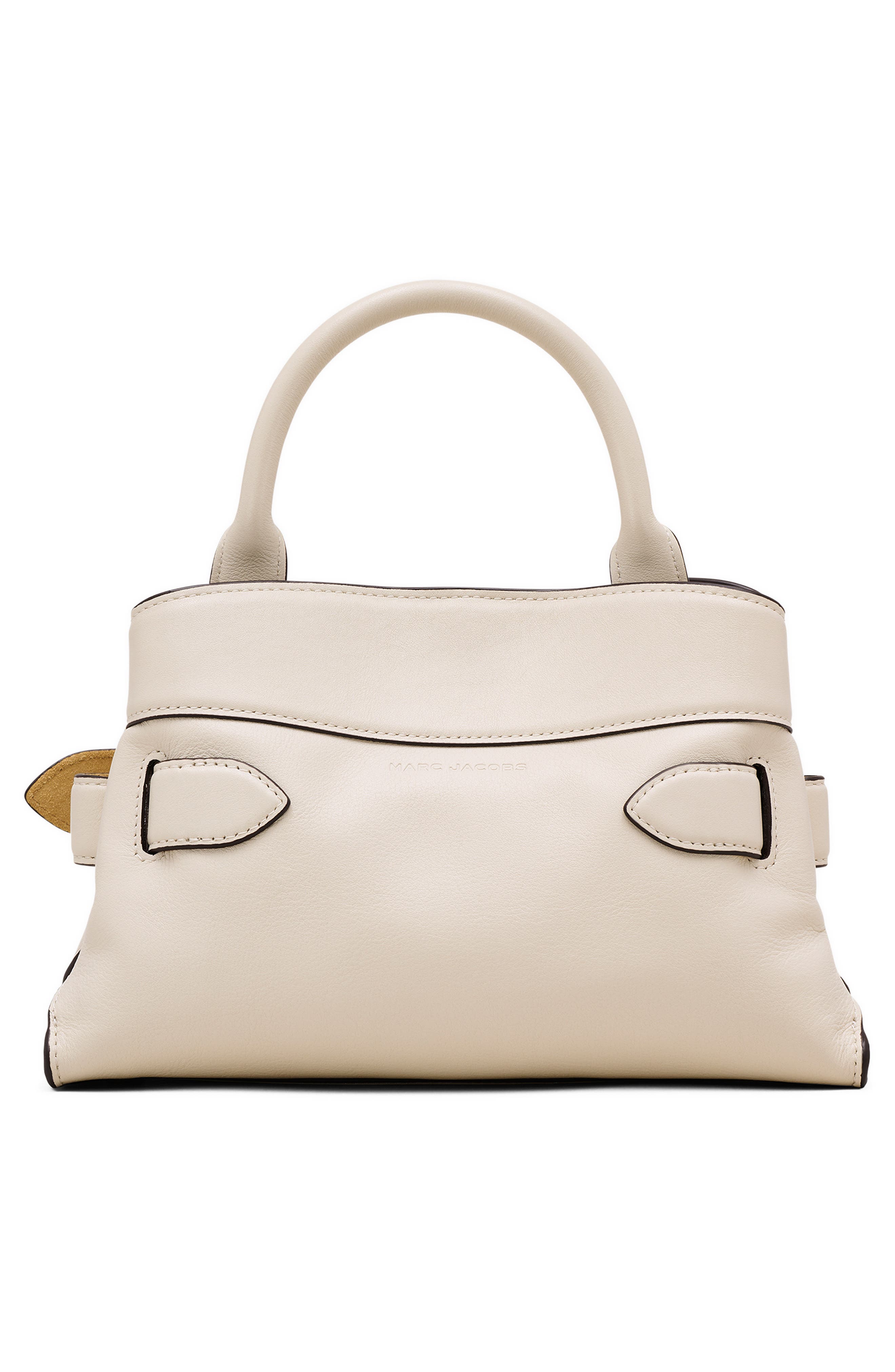 Dakota Small Leather Satchel, Alternate, color, CLOUD WHITE