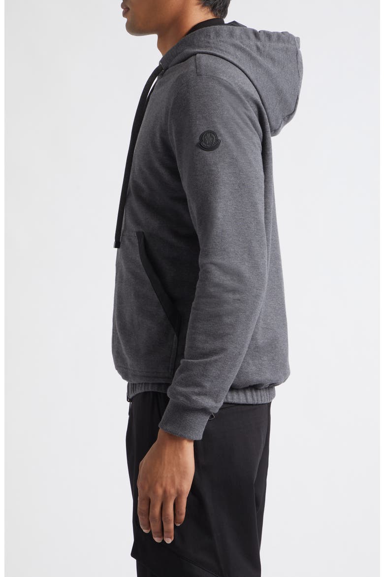 Cotton Zip Hoodie, Alternate, color, BLACKBOARD