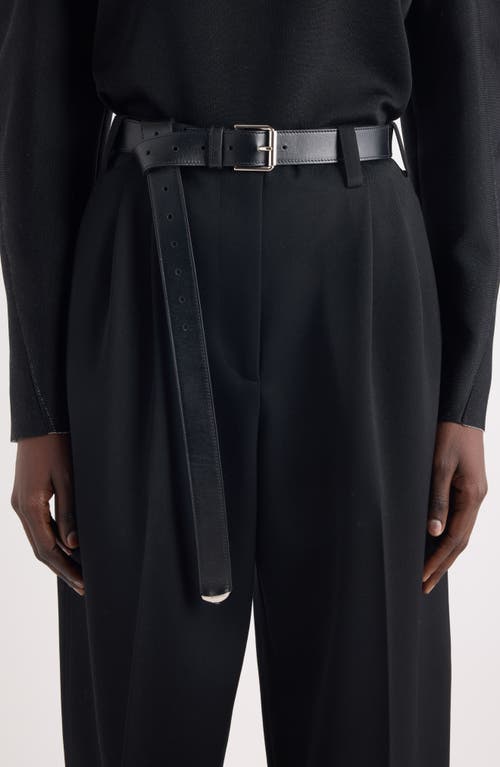 Givenchy Voyou Metal Tip Leather Belt In Black