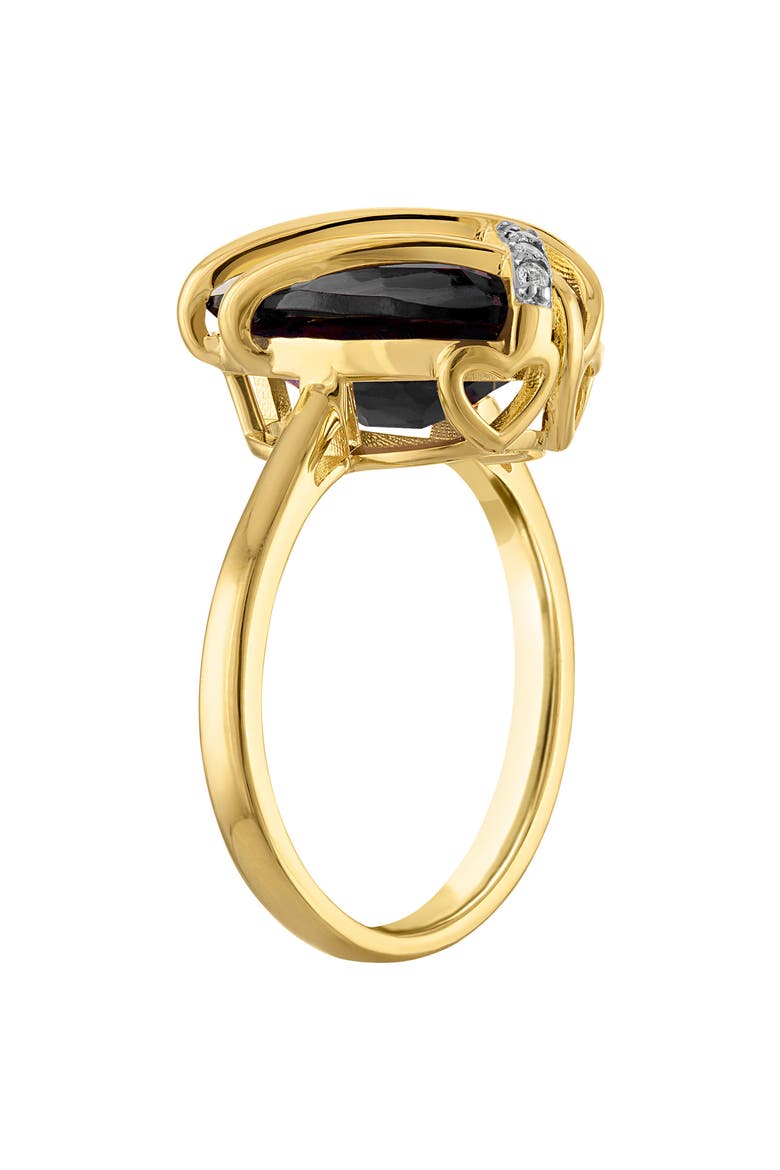 Oval Cut Amethyst Cocktail Ring, Alternate, color, BLACK