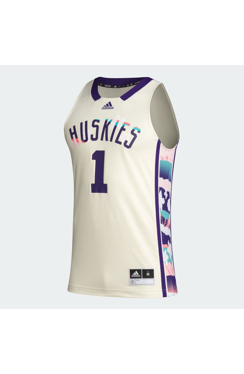 adidas Men's adidas #1 Khaki Washington Huskies Honoring Black Excellence Basketball Jersey, Alternate, color, Khaki