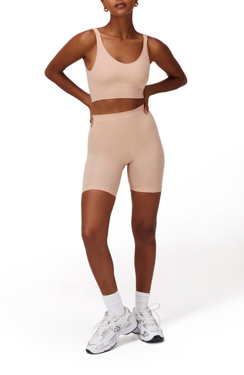 Noodyskin Body Smooth Seamless Forming Mid Shorts In Nude
