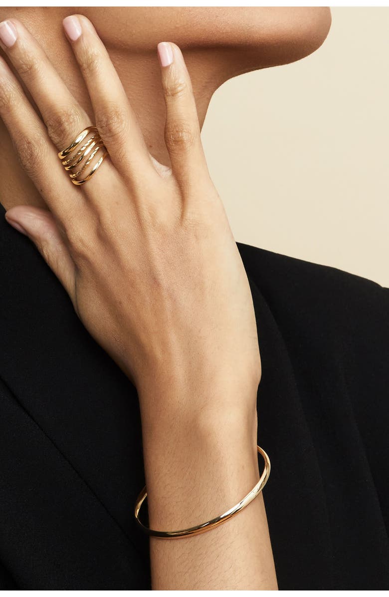 Oradina 14K Yellow Gold The One Bangle, Alternate, color, Yellow Gold