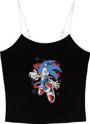 Sonic the Hedgehog Junior's Sonic the Hedgehog Stars and Stripes Pose  Tank Top