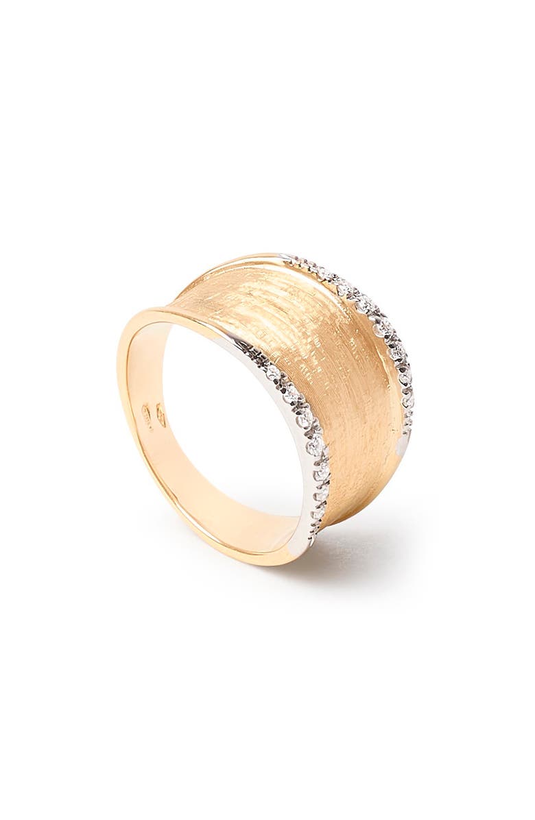 Marco Bicego Medium Lunaria 18K Yellow Gold & Diamond Ring, Alternate, color, 18K Yellow Gold