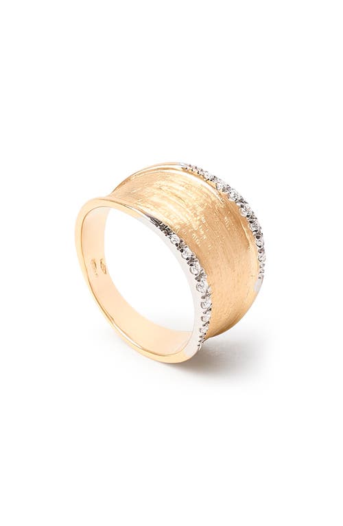 Marco Bicego Lunaria 18k Yellow Gold & Diamond Small Ring In Yellow Gold