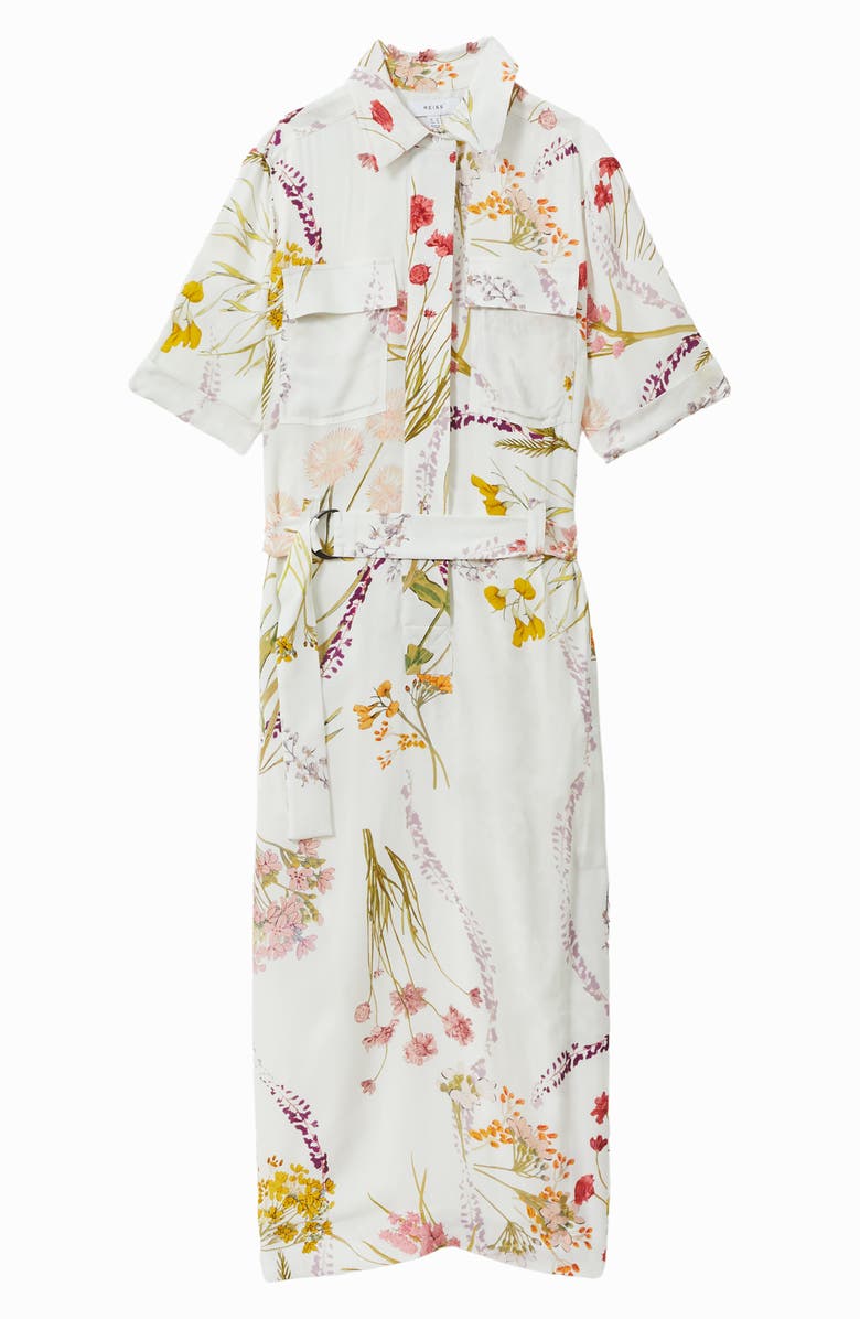Reiss Faya Floral Shirtdress, Alternate, color, 