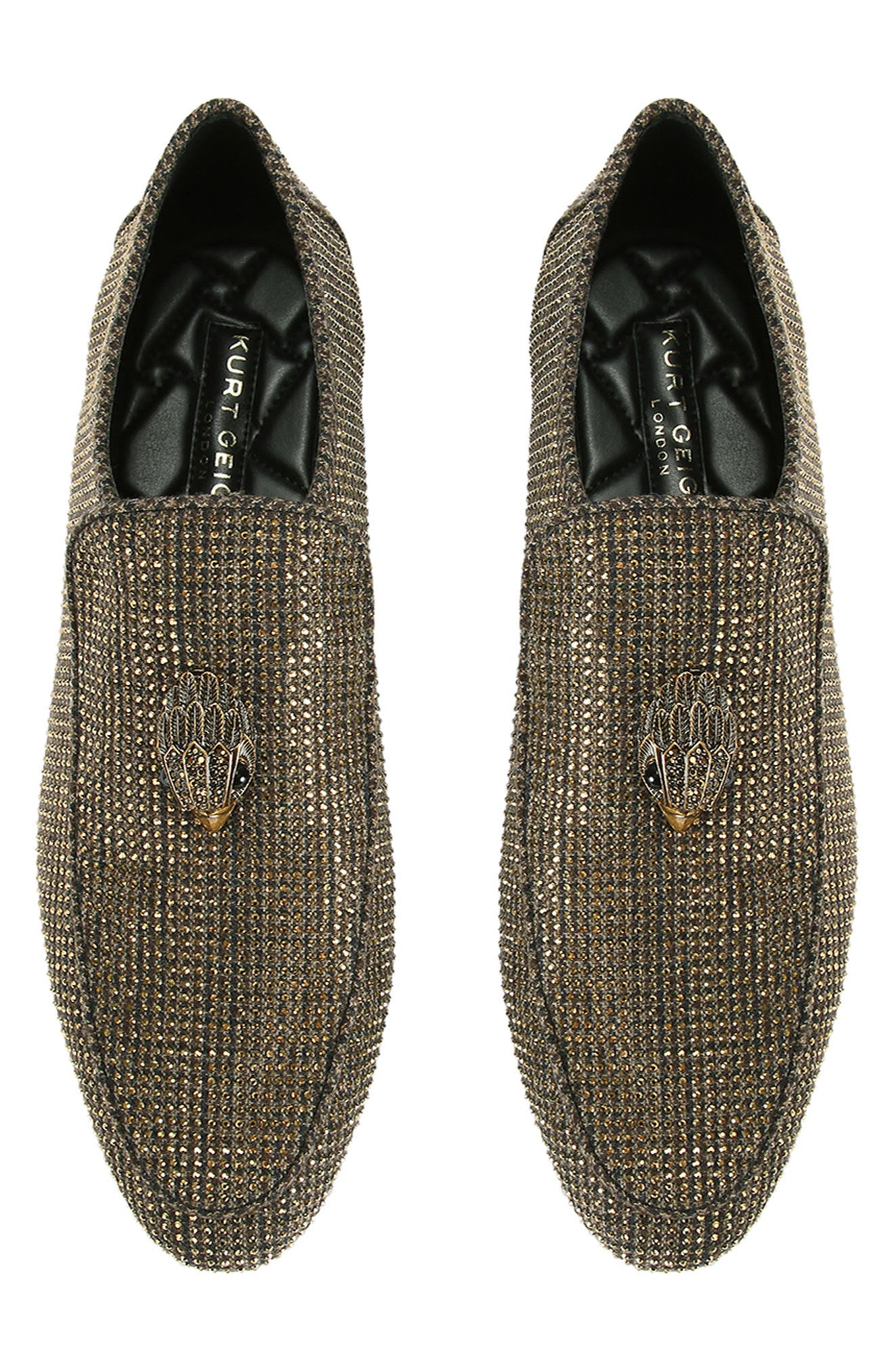 Kurt Geiger London Hugh Herringbone Venetian Loafer, Alternate, color, Dark Brown