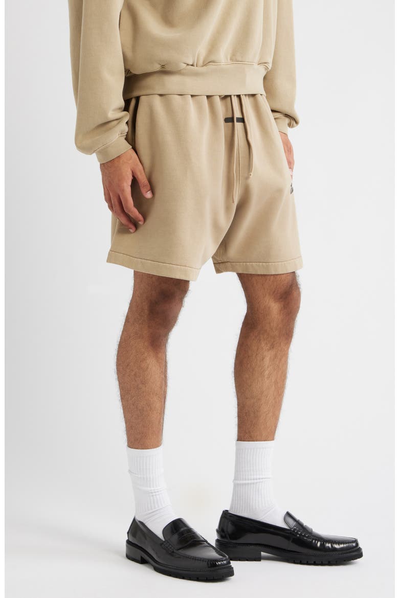 Classic Fit Training Logo Sweat Shorts, Alternate, color, FADED DUNE