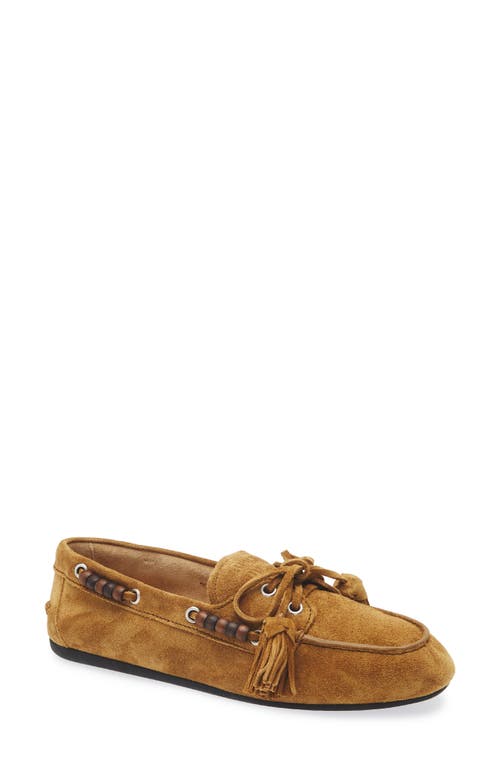 Miu Miu Suede Tassel Boatshoe