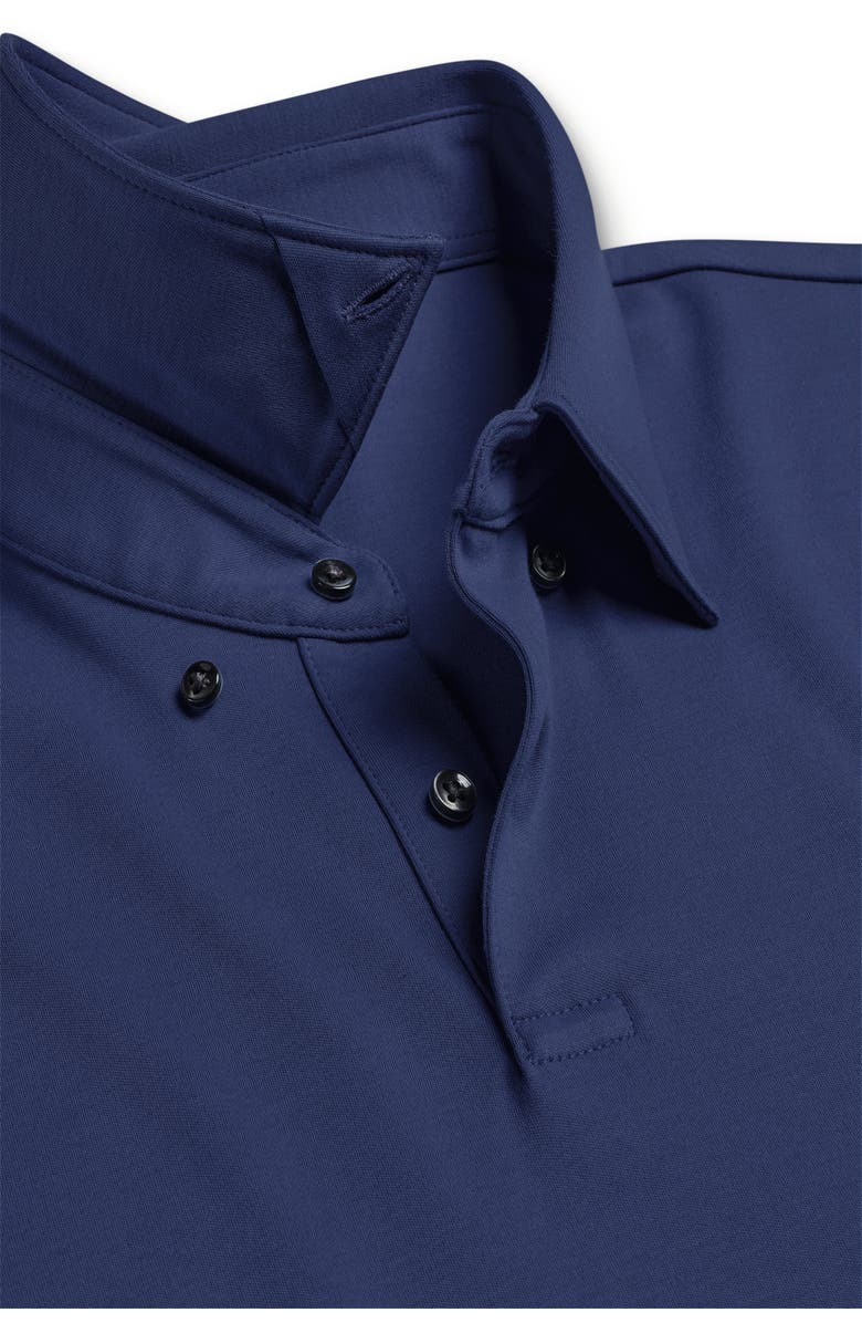 Charles Tyrwhitt Plain Short Sleeve Jersey Polo, Alternate, color, French Blue