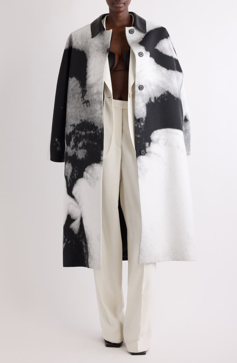 Givenchy Double Pleat Wool & Mohair Wide Leg Pants, Alternate, color, White