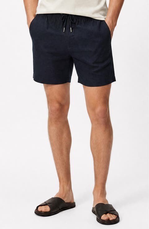 Stretch Linen Blend Pull-On Shorts