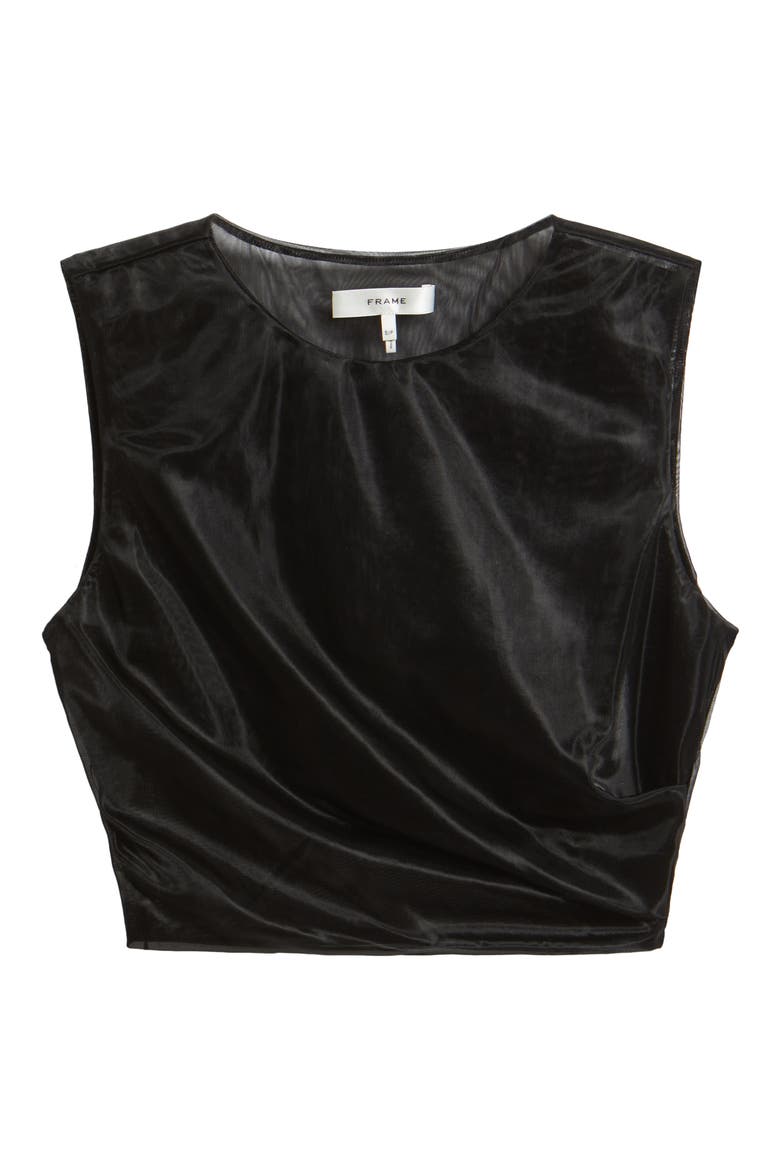 The Mesh Twist Tank, Alternate, color, BLACK