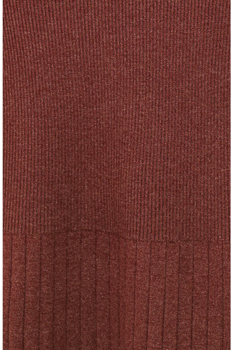 Makenna Long Sleeve Rib Maxi Sweater Dress, Alternate, color, BROWN