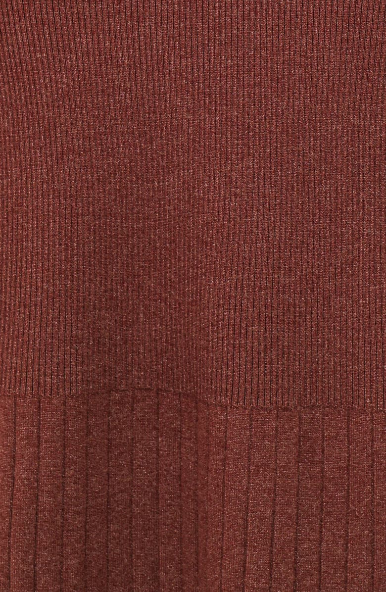 Petal & Pup Makenna Long Sleeve Rib Maxi Sweater Dress, Alternate, color, Brown