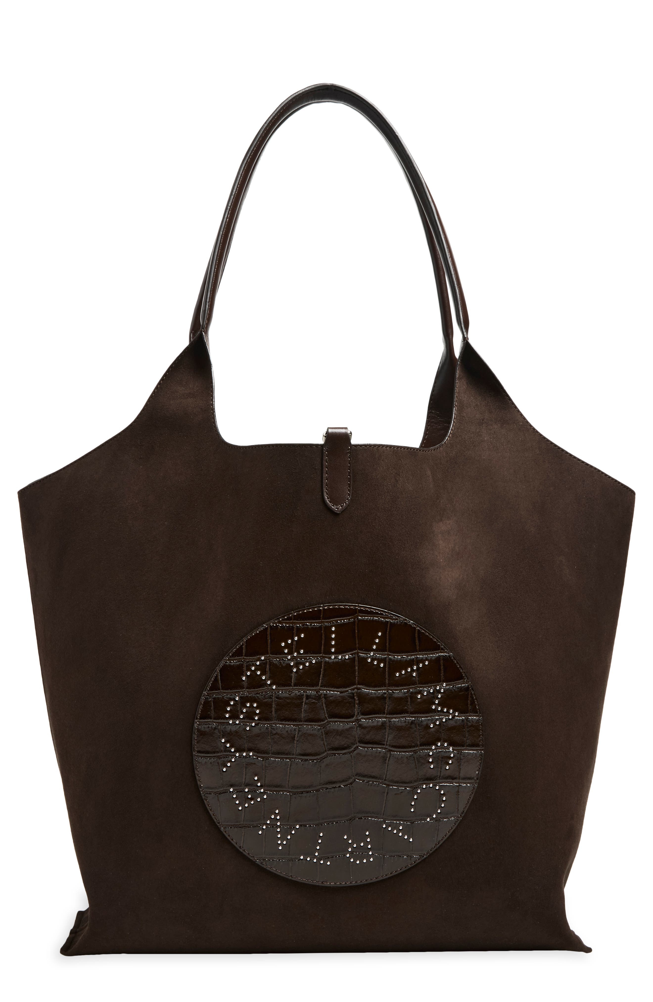 Logo Reversible Tote Bag, Main, color, COFFEE