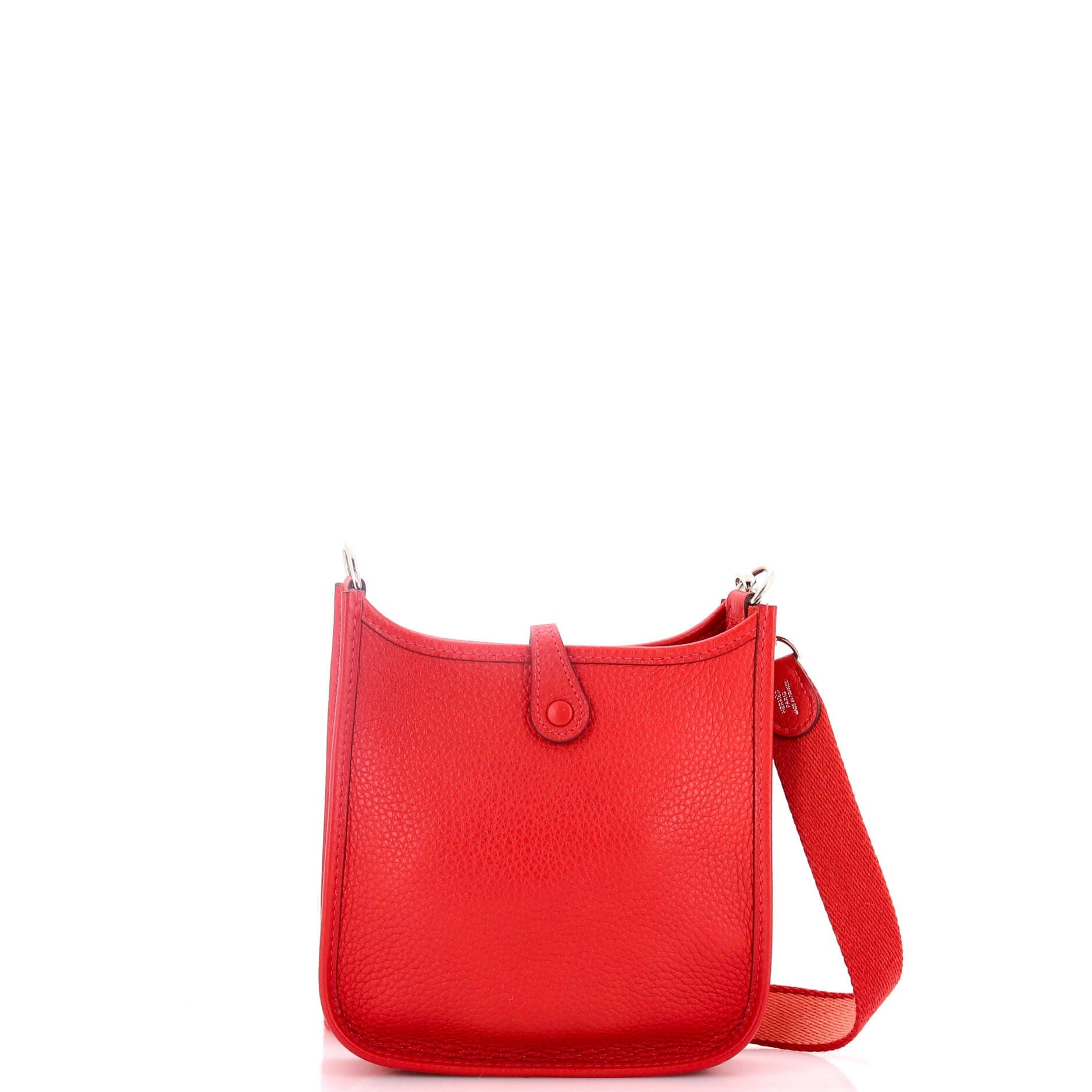 Pre-Owned Hermes Evelyne Bag Gen III Clemence TPM, Alternate, color, Rouge Casaque