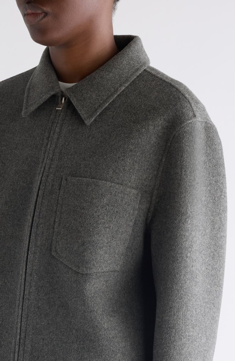 Acne Studios Wool & Cashmere Felt Shirt Jacket, Alternate, color, Vintage Grey Melange