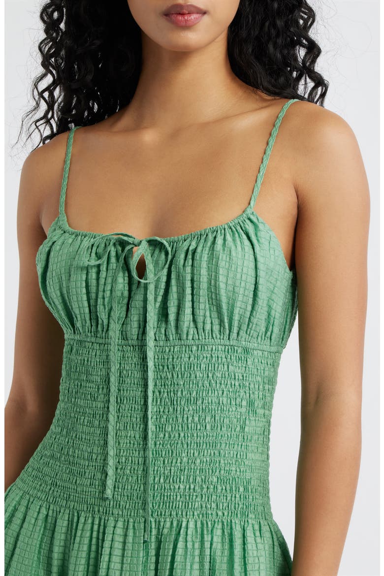 Arielle Smocked Sleeveless Maxi Dress, Alternate, color, GREEN