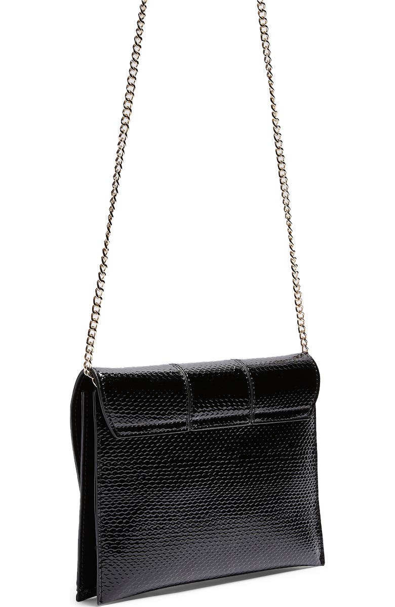 Topshop Panther Chain Clutch Crossbody Bag, Alternate, color,