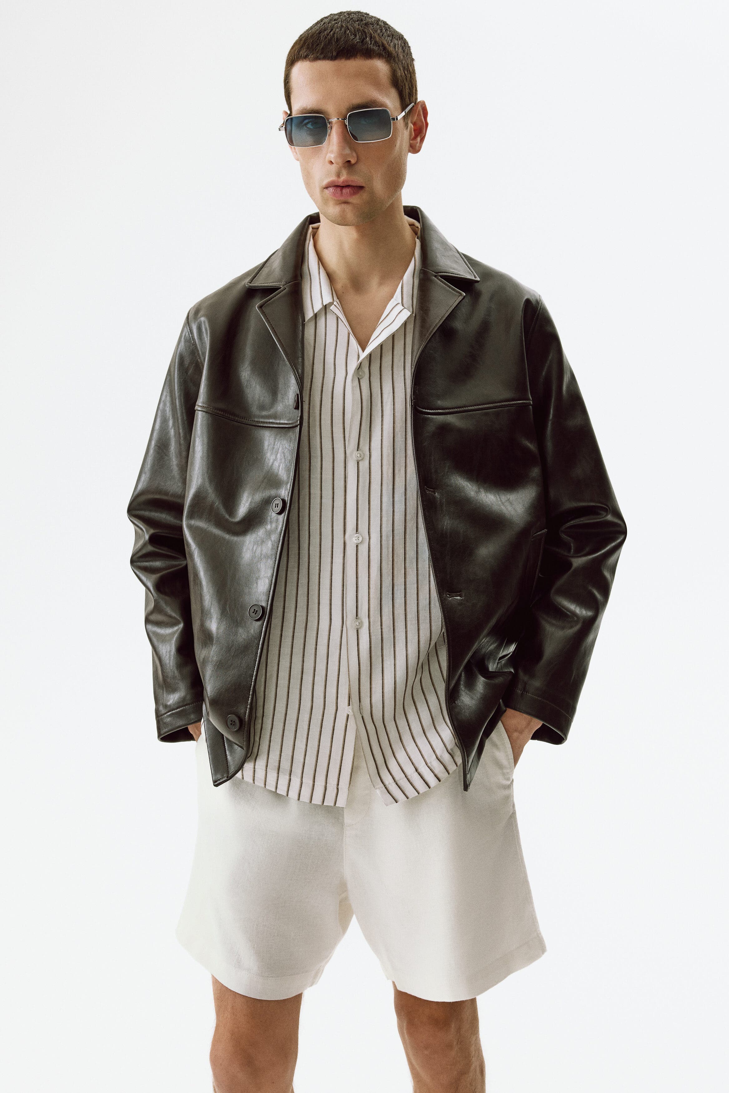 Relaxed-fit linen-blend shorts - image 5