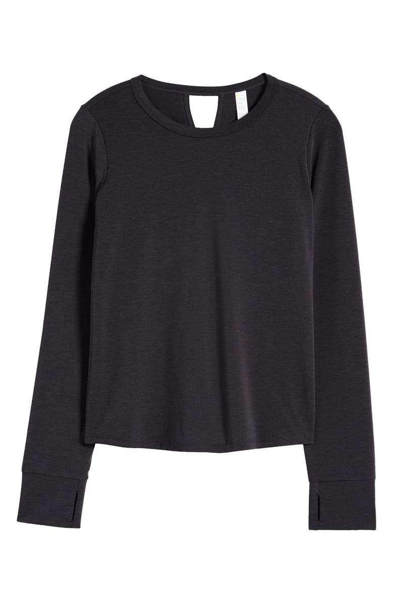 Zella Girl Kids' Long Sleeve Twist Cutout T-Shirt, Main, color, 