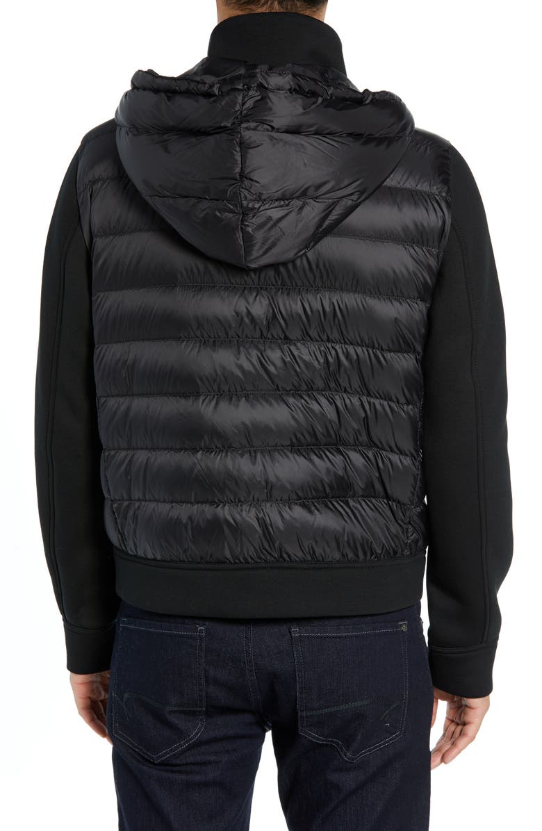 TUMI Quilted Down and Neoprene Hooded Jacket, Alternate, color,