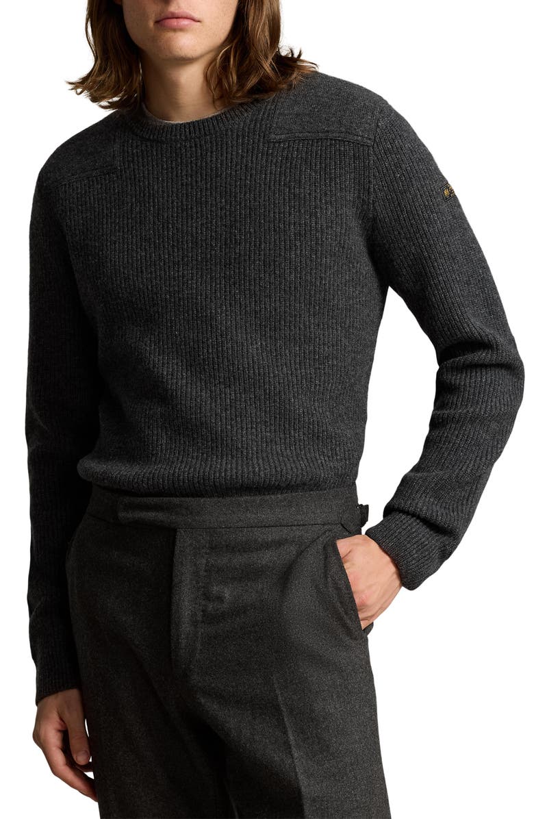 Polo Ralph Lauren Wool Rib Crewneck Sweater, Main, color, 