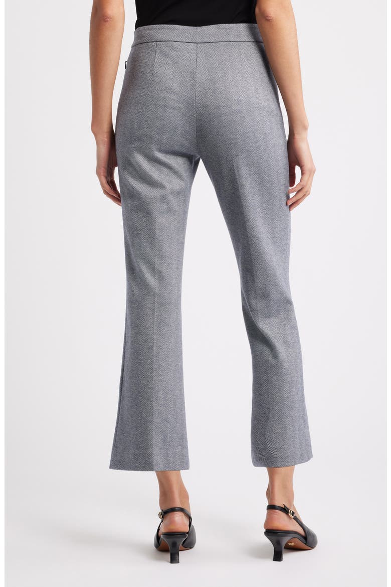 Herringbone Kick Flare Ankle Pants, Alternate, color, NAVY MELANGE