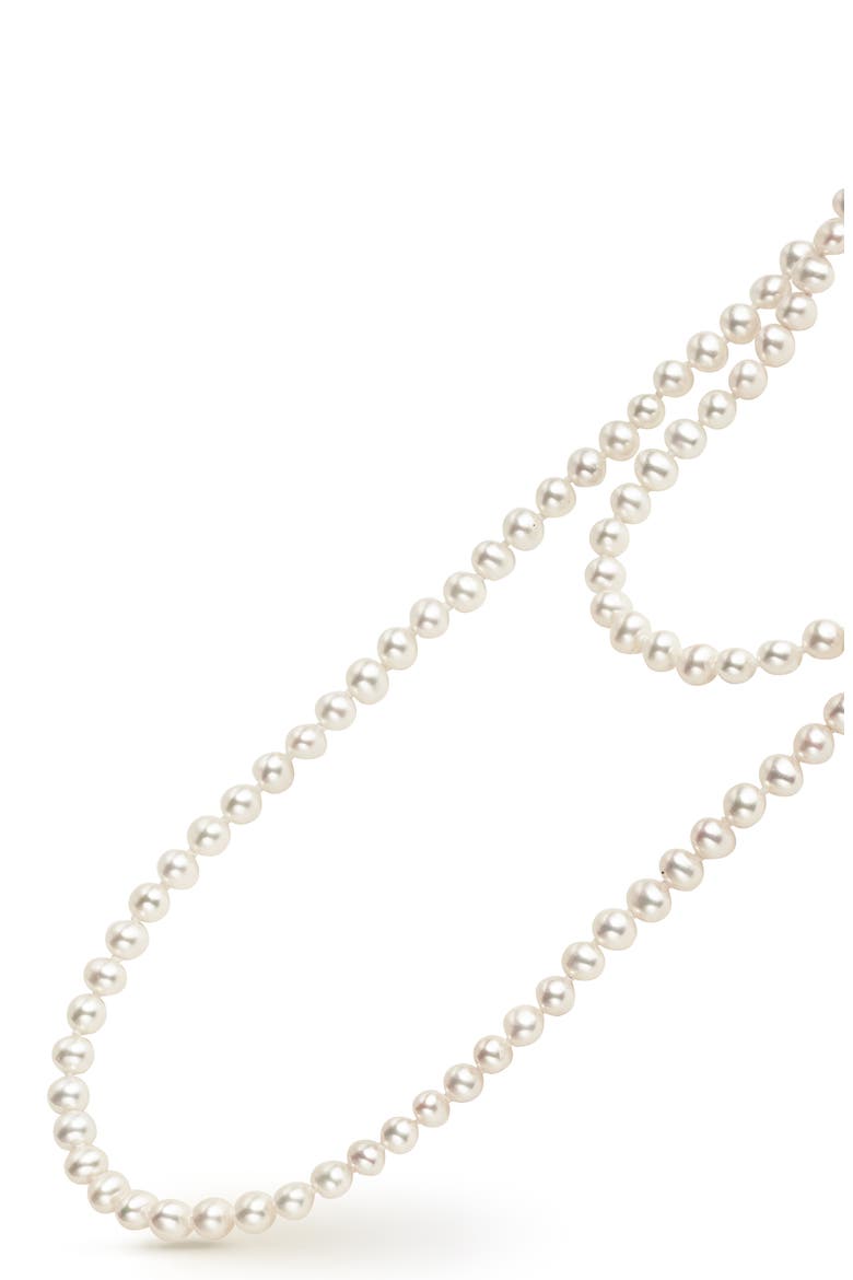 Luna Freshwater Pearl Necklace, Alternate, color, PEARL/ SILVER