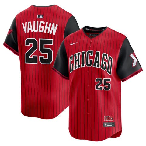 Men's Nike Andrew Vaughn Red/Black Chicago White Sox 2025 City Connect Limited Player Jersey