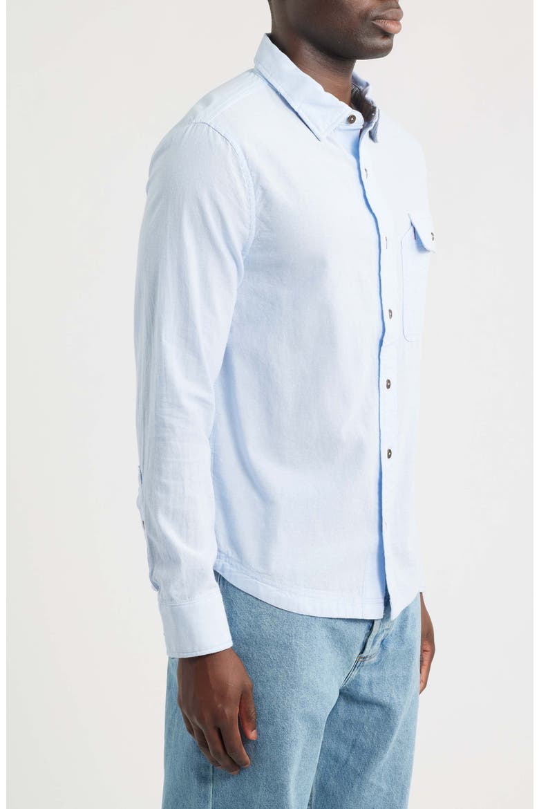 Tradesman Chambray Button-Up Shirt, Alternate, color, BEACH BLUE SOLID