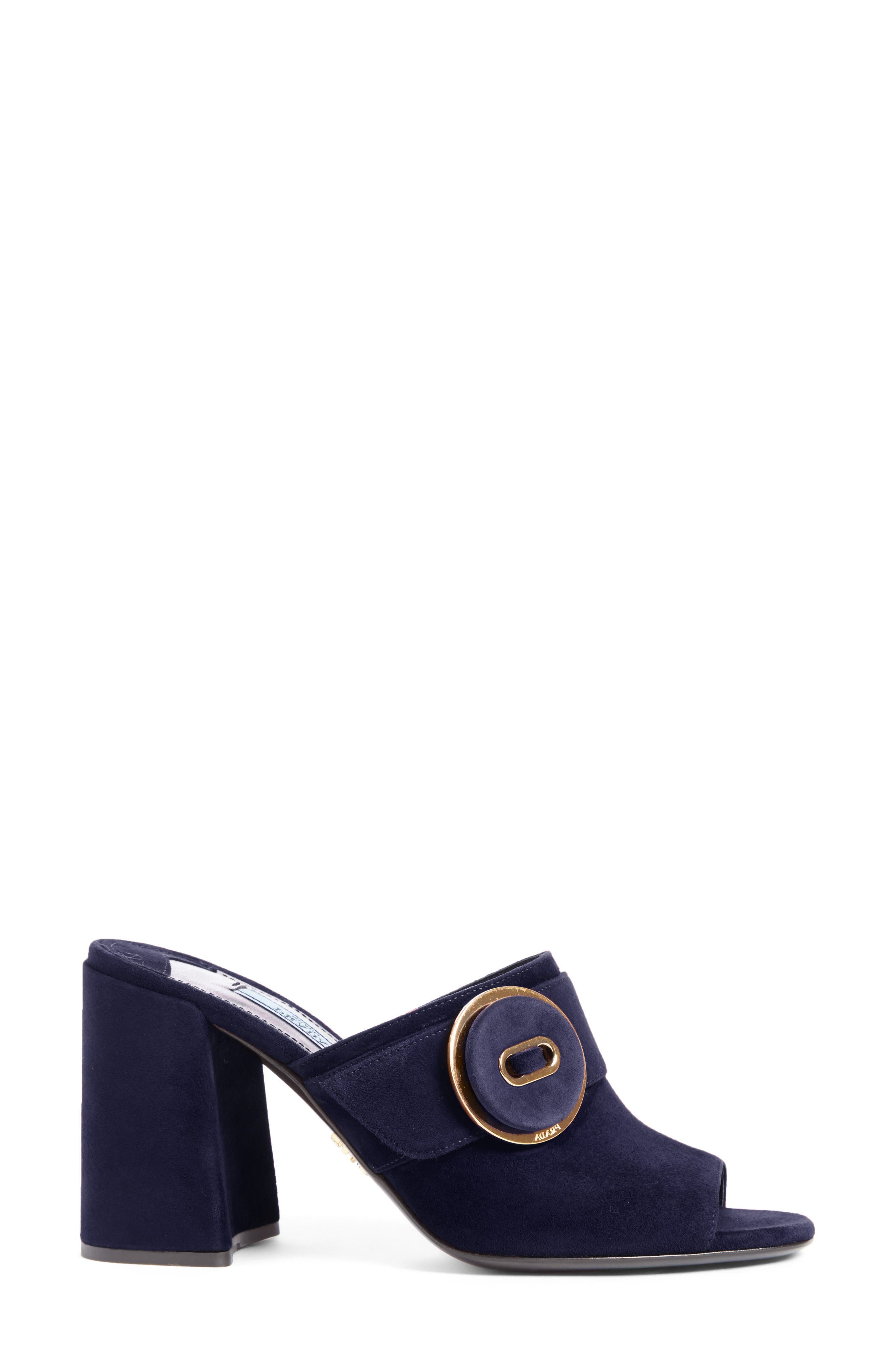 Prada Button Mule, Alternate, color, 