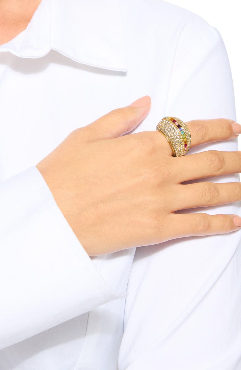 Kurt Geiger London KG RG PAVE DOME STONE COCKTAIL Pavé Dome Cocktail Ring, Alternate, color,