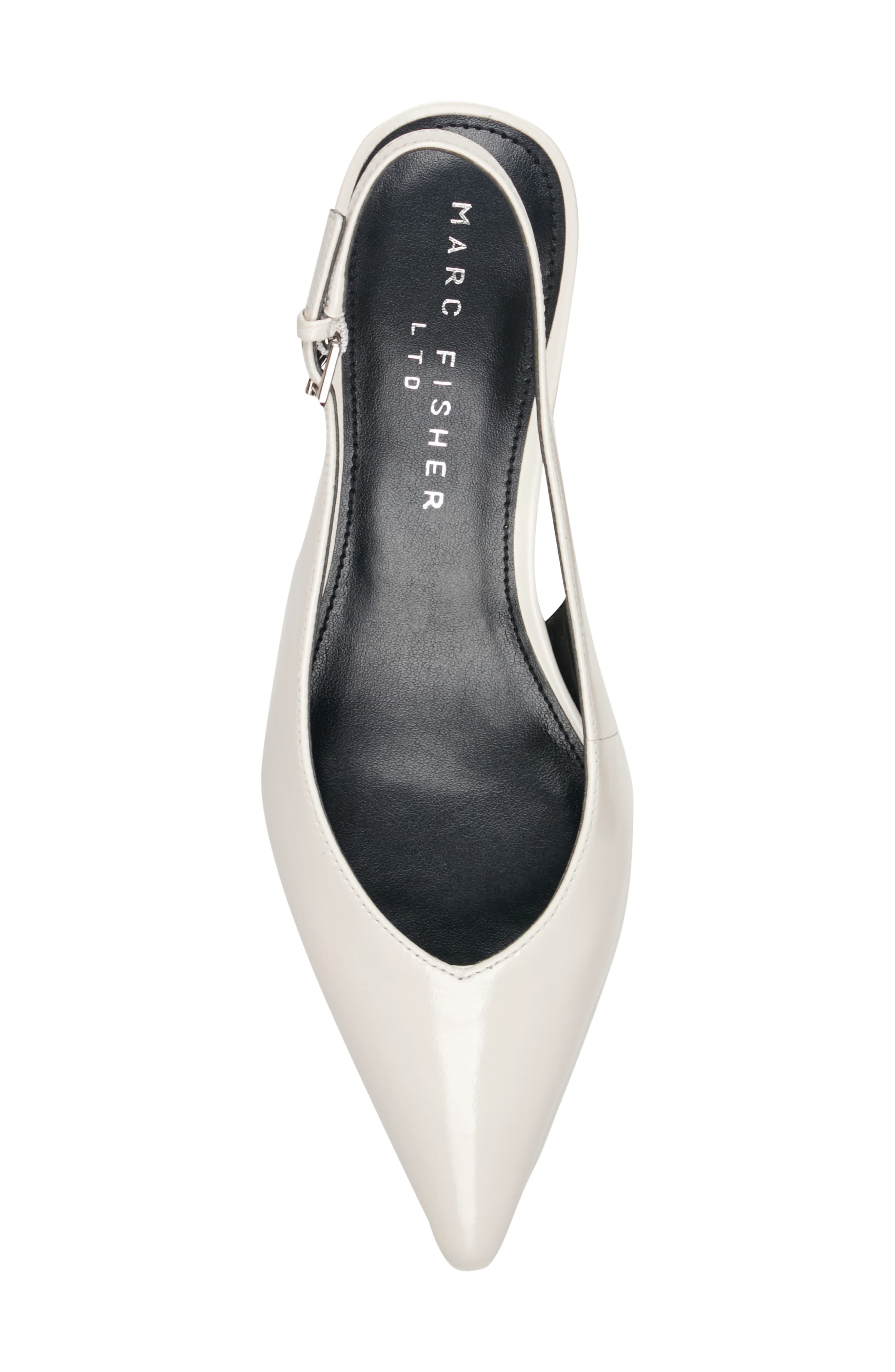 Luciey Slingback Pointed Toe Kitten Heel Pump, Alternate, color, IVORY