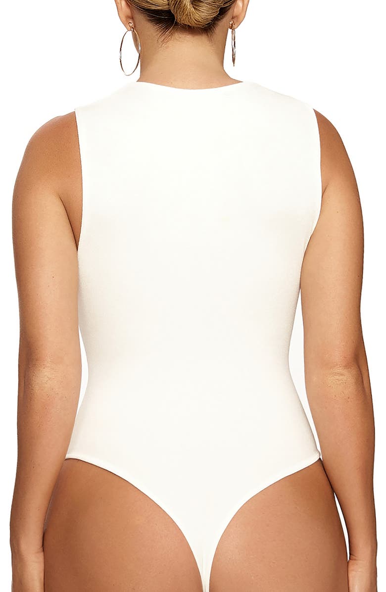 Naked Wardrobe The NW Sleeveless Bodysuit, Alternate, color, White