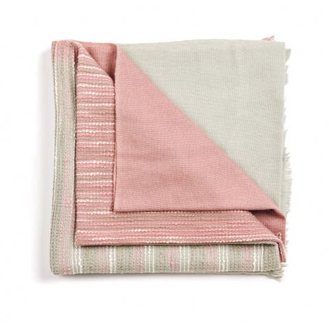 Chive Ombre Hand Textured Handloom Soft Merino Throw