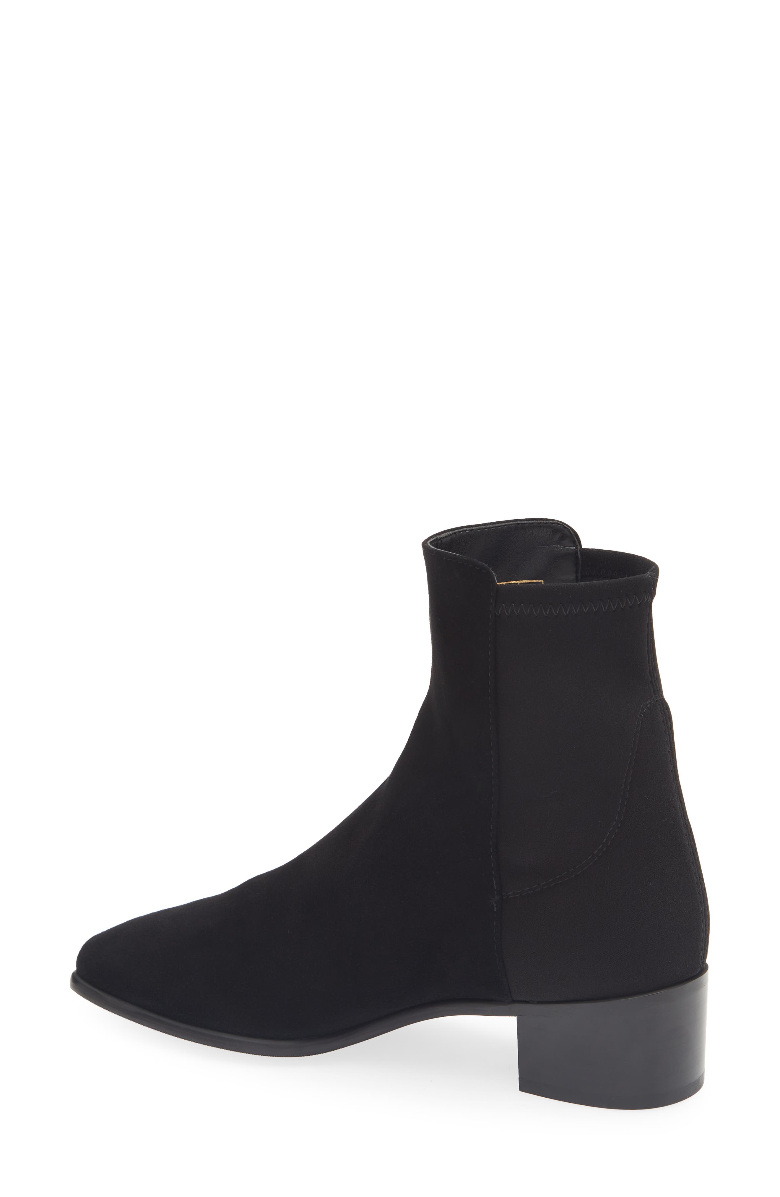 Stuart Weitzman City 45 Block Heel Bootie, Alternate, color, Black