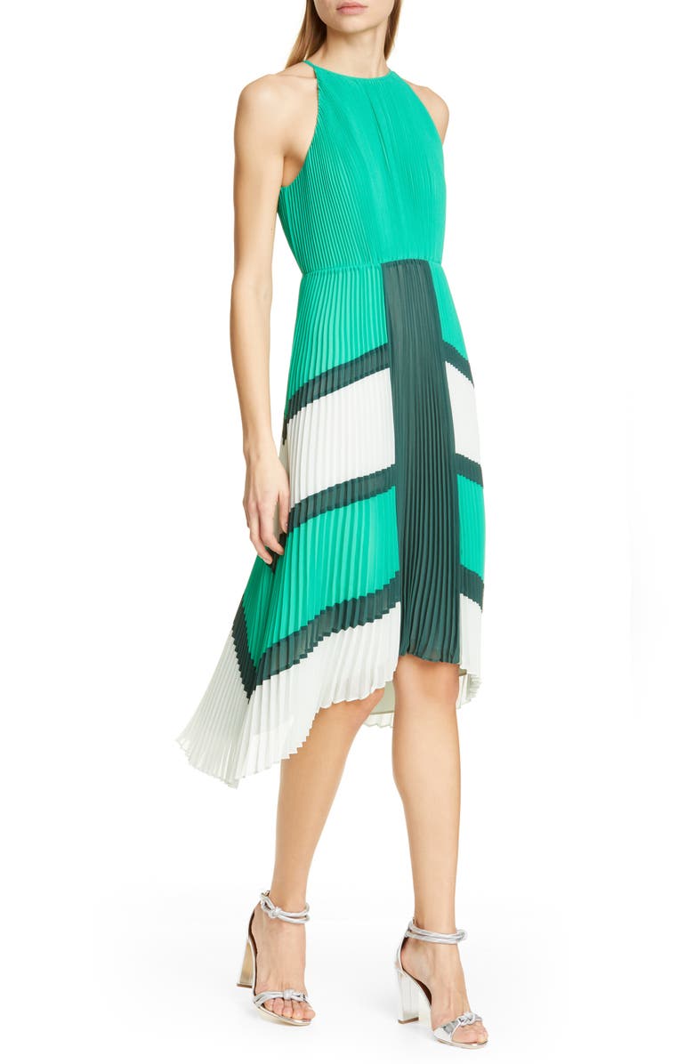 Ted Baker London Nellina Pleated Midi Dress, Main, color,