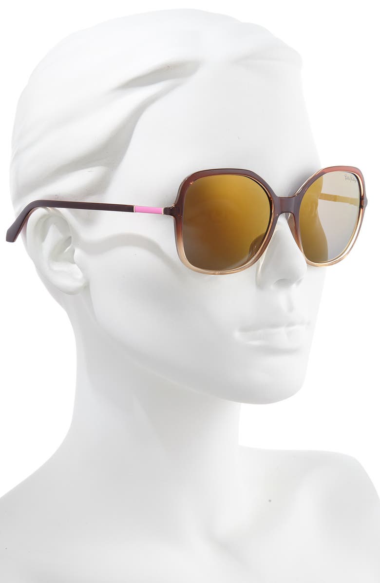 Lilly Pulitzer<sup>®</sup> Norah 55mm Polarized Square Sunglasses, Alternate, color,