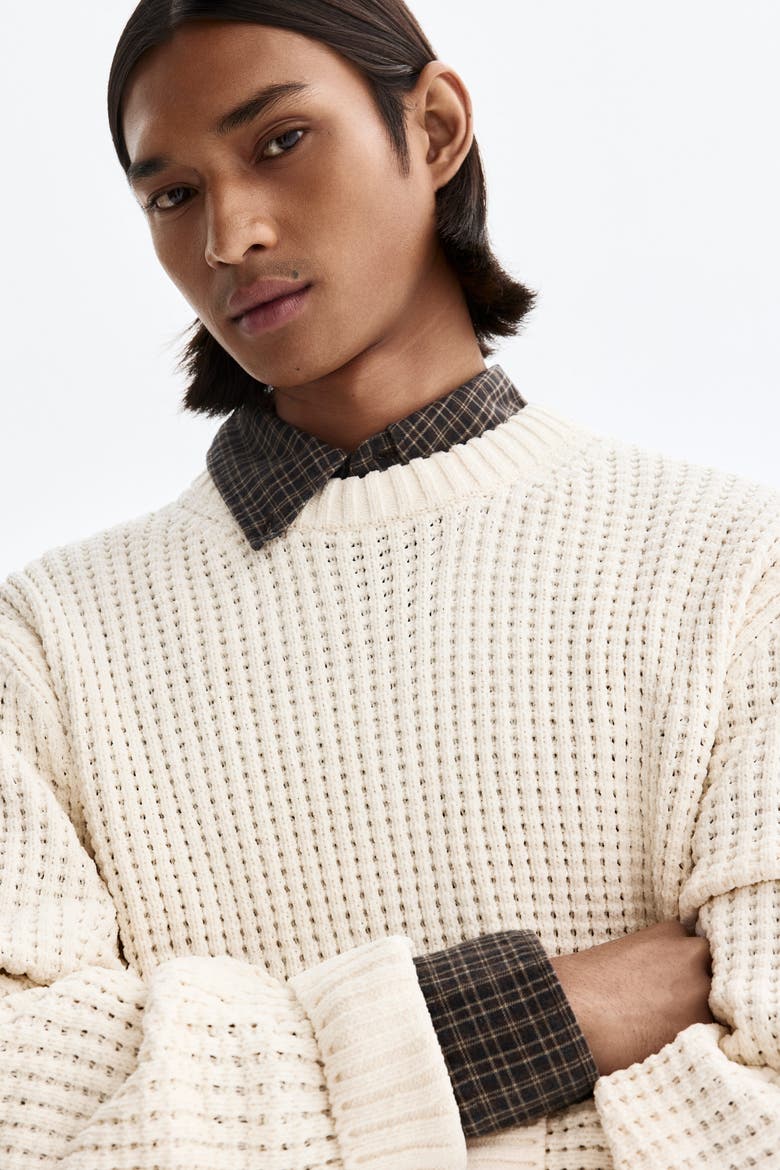 Regular-fit Sweater, Alternate, color, Cream