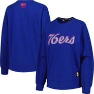 DKNY SPORT Women's DKNY Sport Royal Philadelphia 76ers Regina Raglan Pullover Sweatshirt