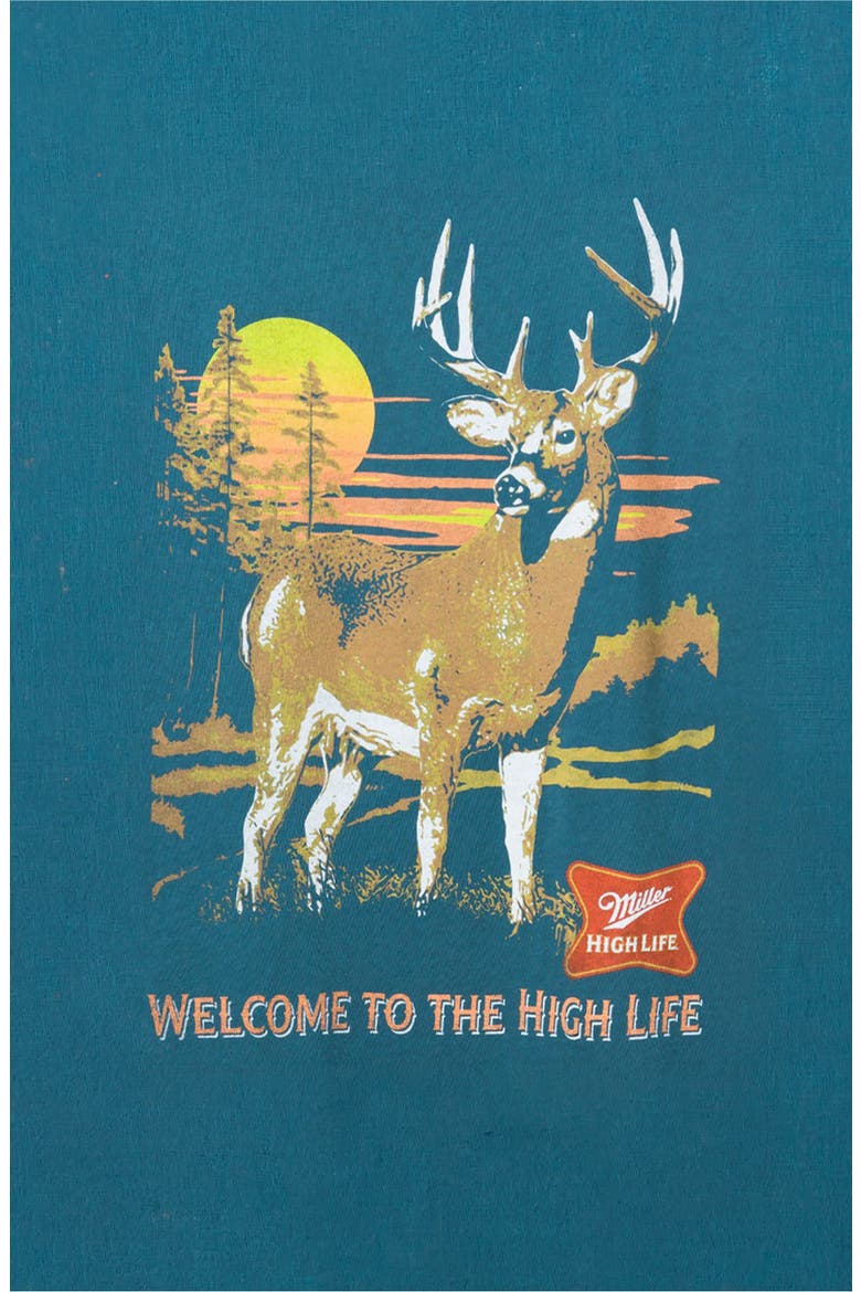 Miller High Life Cotton Graphic T-Shirt, Alternate, color, BLACK SEA