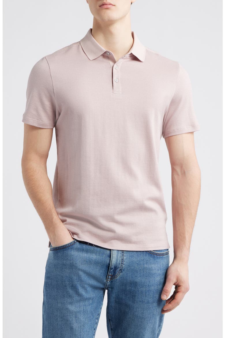 Modesto Race Stripe Cotton Polo, Main, color, LIGHT PINK