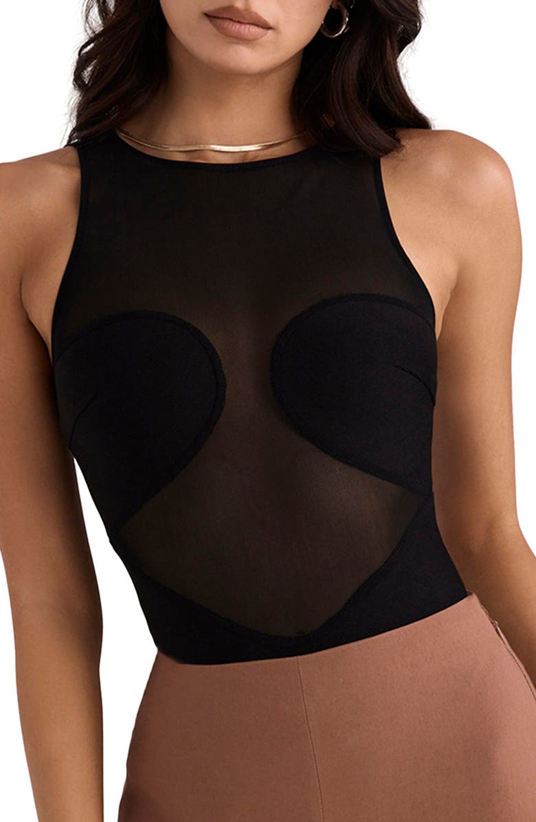 HOUSE OF CB Chiara Bandage Bodysuit, Main, color, 