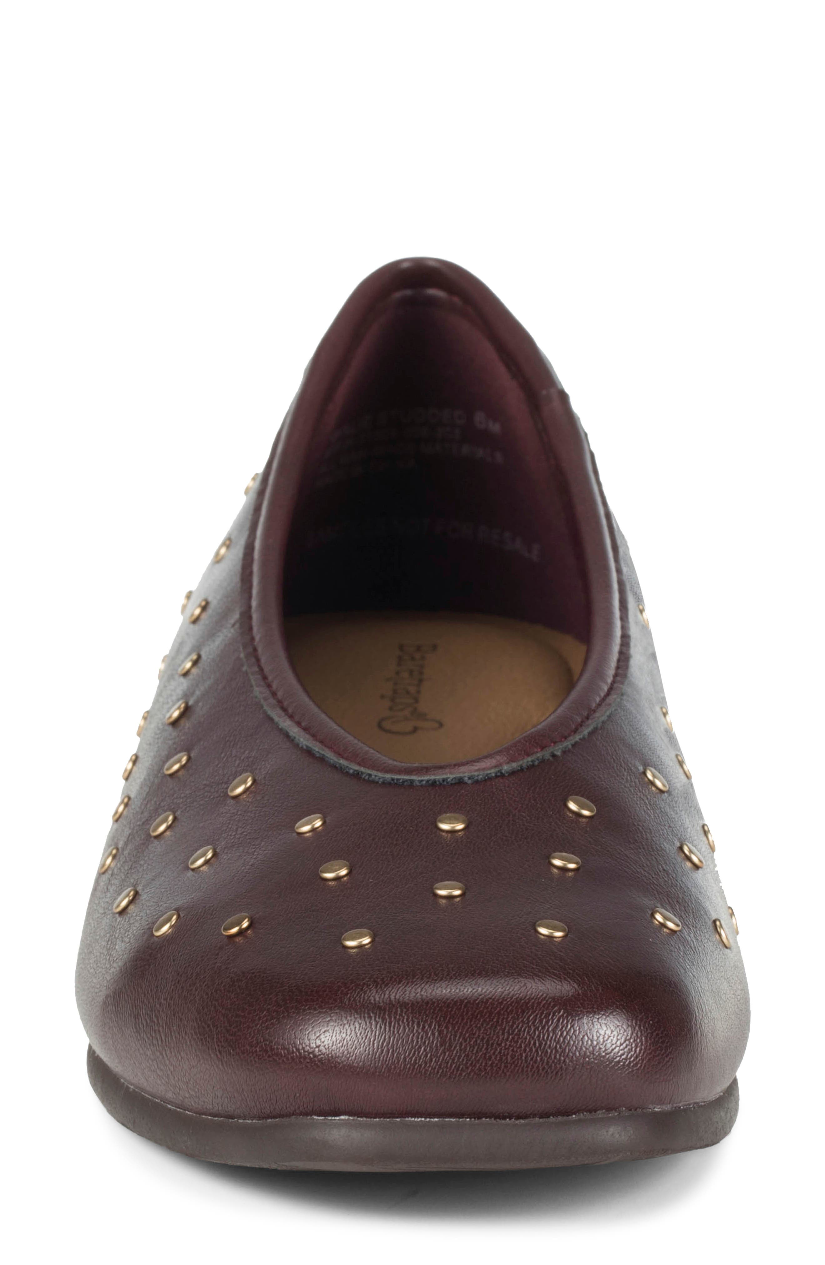 Ryalie Studded Flat, Alternate, color, BLOODSTONE