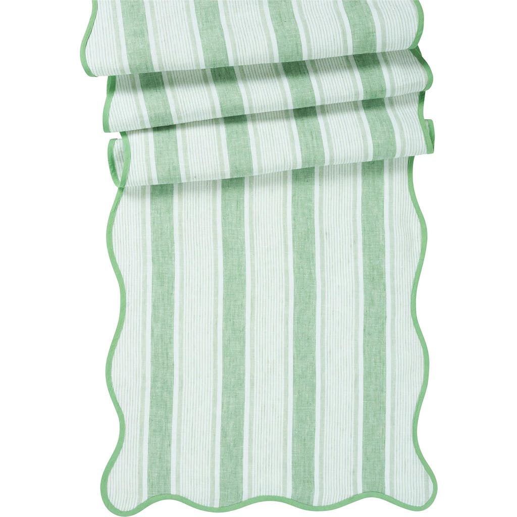 Juliska Cabana Stripe 18 X 90 Table Runner In Seagrass