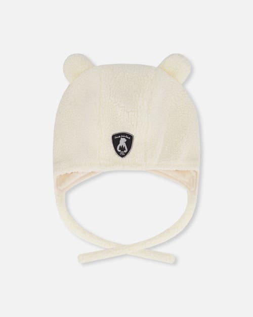 Deux Par Deux Gender Inclusive Lined Hat With Ear Flaps In Neutral