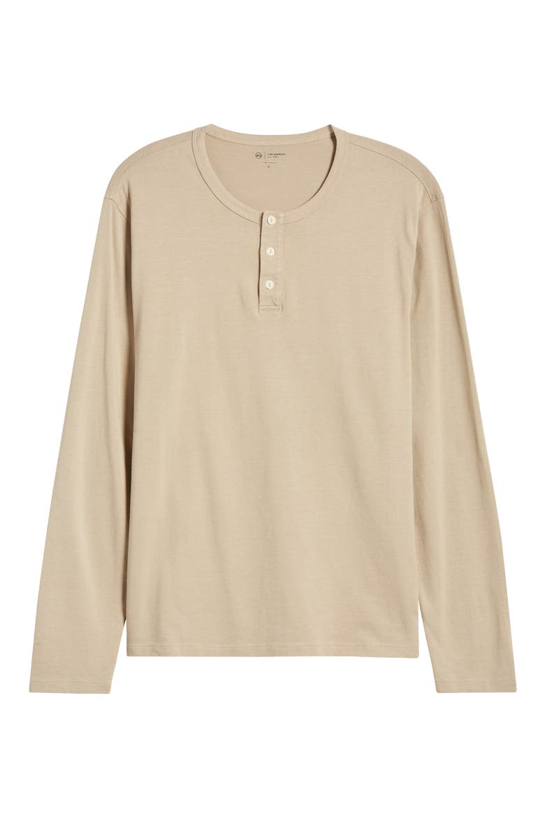 Bryce Long Sleeve Henley Shirt, Alternate, color, DRY DUST